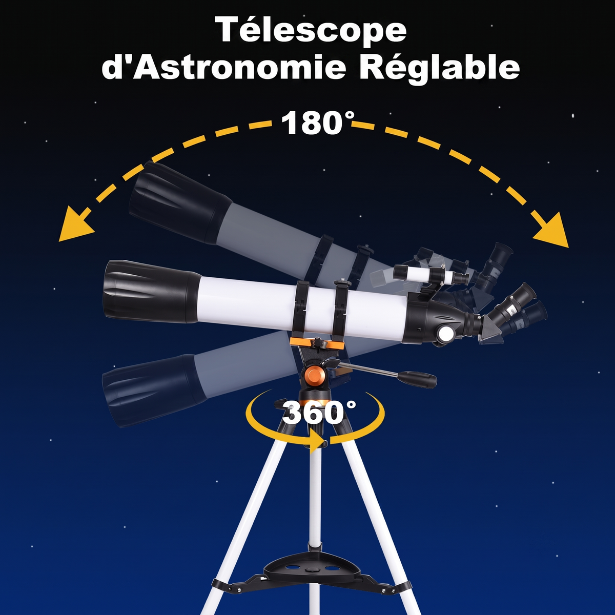 Télescope Astronomique 90/800 mm Trépied Acier