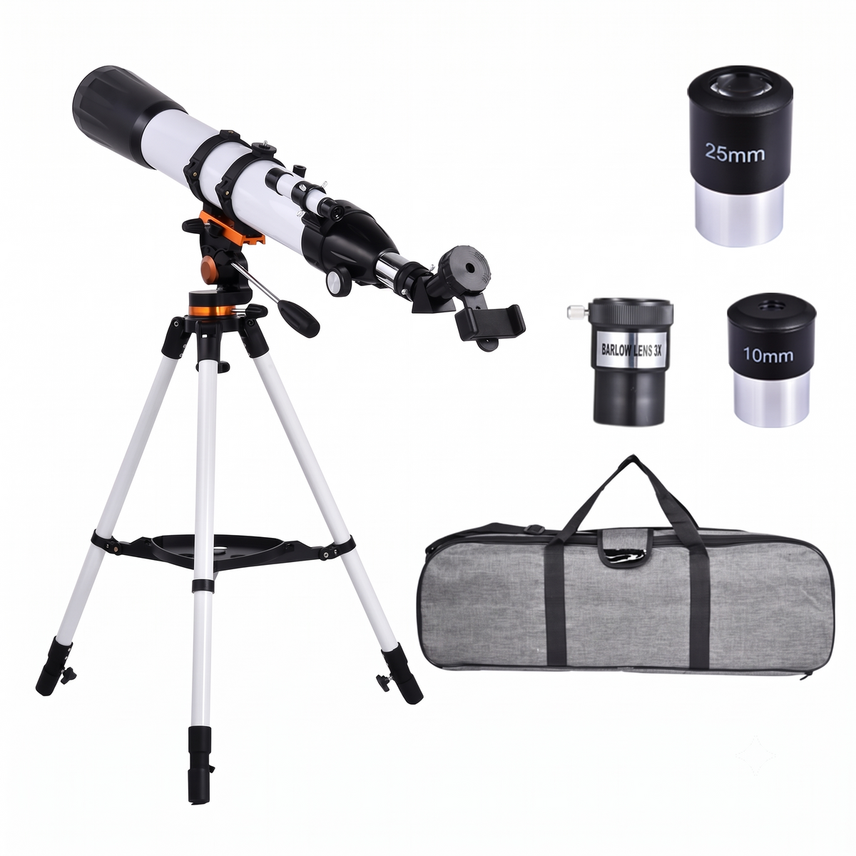 Télescope Astronomique 90/800 mm Trépied Acier