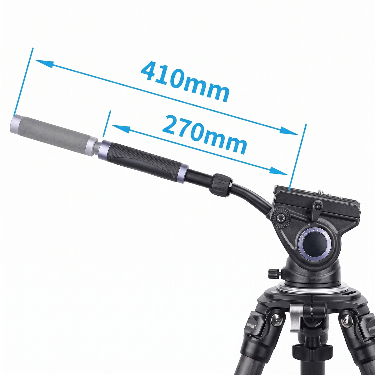 Trépied Professionnel 10kg Aluminium 3 Sections avec Tête Fluide Panoramique 360°