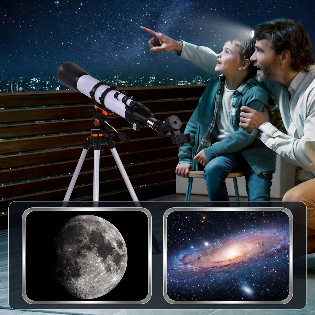 Télescope Astronomique 90/800 mm Trépied Acier